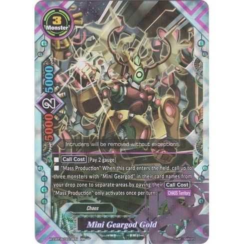 Image for Mini Geargod Gold (X-CBT-B/0018EN) (X-CBT) - Future Card BuddyFight