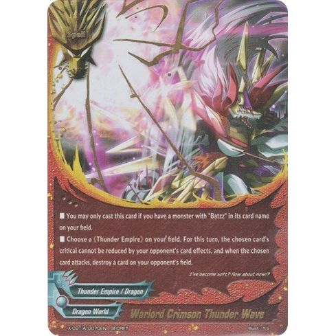 Image for Warlord Crimson Thunder Wave (X-CBT-A/0070EN) (X-CBT) - Future Card BuddyFight