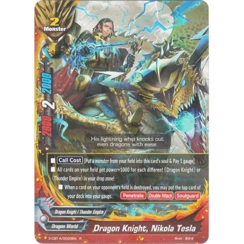 Image for Dragon Knight, Nikola Tesla (X-CBT-A/0020EN) (X-CBT) - Future Card BuddyFight