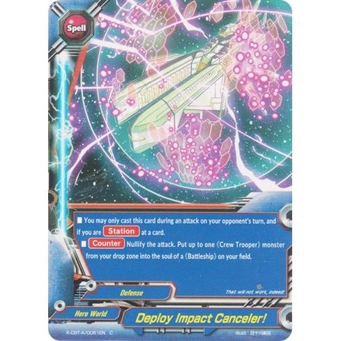 Image for Deploy Impact Canceler! (X-CBT-A/0061EN) (X-CBT) - Future Card BuddyFight