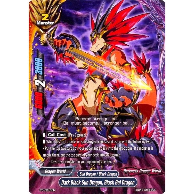 Image for Dark Black Sun Dragon, Black Bal Dragon (PR/0316EN) (PR) - Future Card BuddyFight