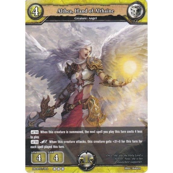 Image for Althea, Hand of Althaine (DB-BT03/004) (BP03) - Dragoborne
