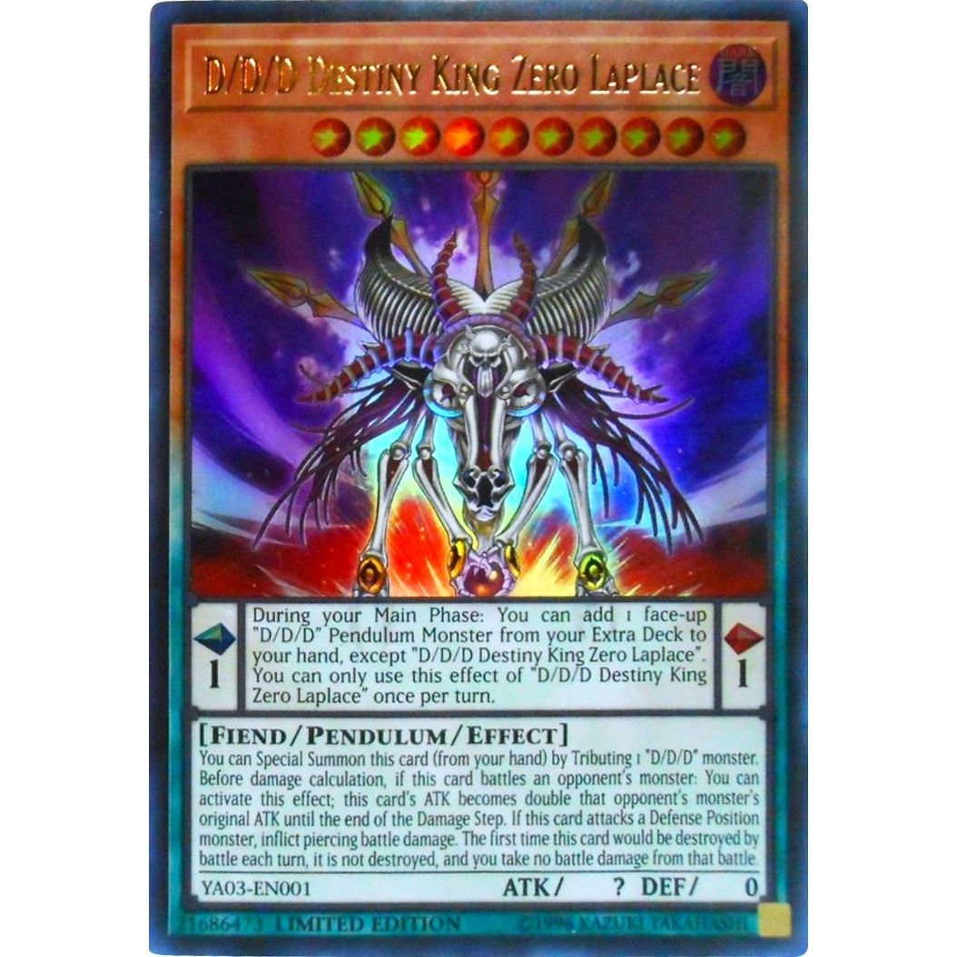 Image for D/D/D Destiny King Zero Laplace (YA03-EN001) (YA01) - YuGiOh