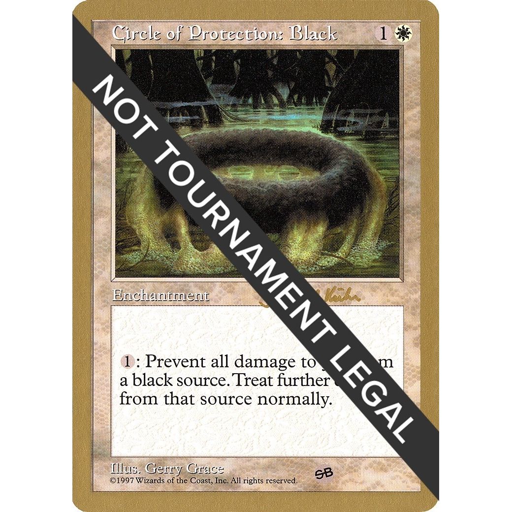 Image for Circle of Protection: Black - 1997 Janosch Kuhn (5ED) (SB) (WCD) - Magic: The Gathering