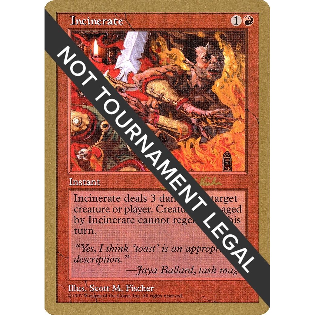 Image for Incinerate - 1997 Janosch Kuhn (5ED) (WCD) - Magic: The Gathering