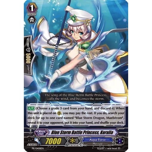Image for Blue Storm Battle Princess, Koralia - PR/0408EN (PR/0408EN) (PR) - Cardfight Vanguard