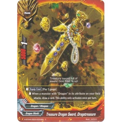 Image for Treasure Dragon Sword, Dragotreasure (X-BT04A-SS03/0033EN) (X-BT04A) - Future Card BuddyFight