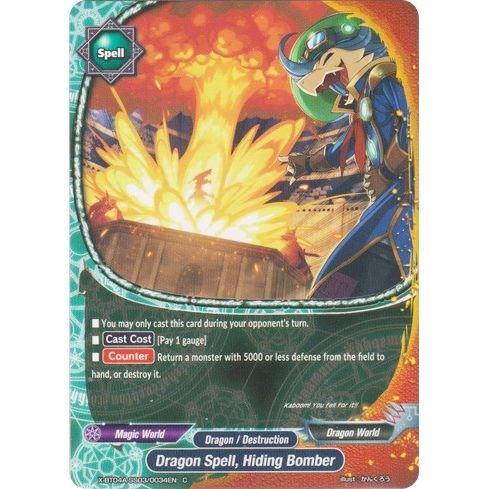 Image for Dragon Spell, Hiding Bomber (X-BT04A-SS03/0034EN) (X-BT04A) - Future Card BuddyFight