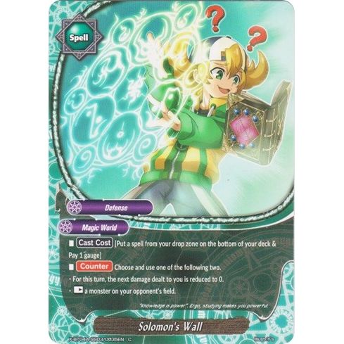 Image for Solomon's Wall (X-BT04A-SS03/0035EN) (X-BT04A) - Future Card BuddyFight