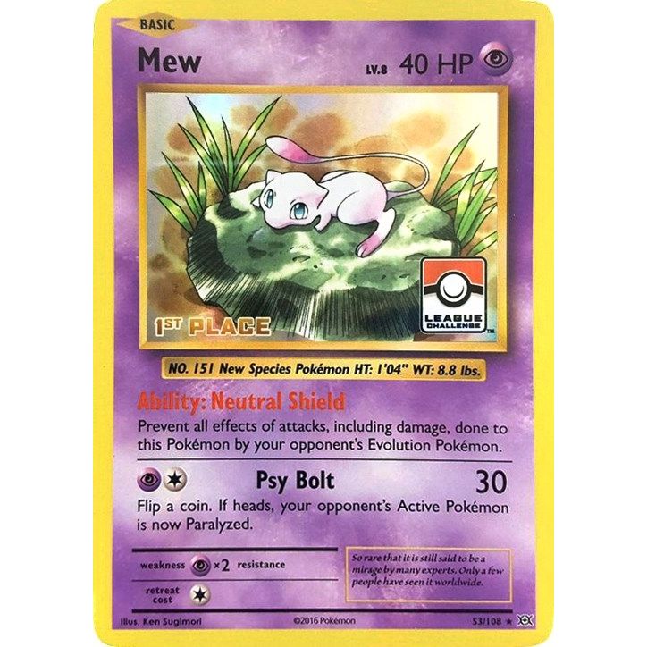Image for Mew - 53/108 (League Challenge) [1st Place] (053/108) (PR) - Pokemon
