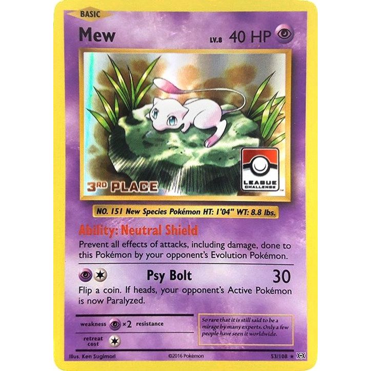 Image for Mew - 53/108 (League Challenge) [3rd Place] (053/108) (PR) - Pokemon