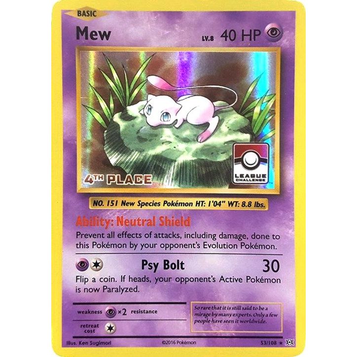 Image for Mew - 53/108 (League Challenge) [4th Place] (053/108) (PR) - Pokemon