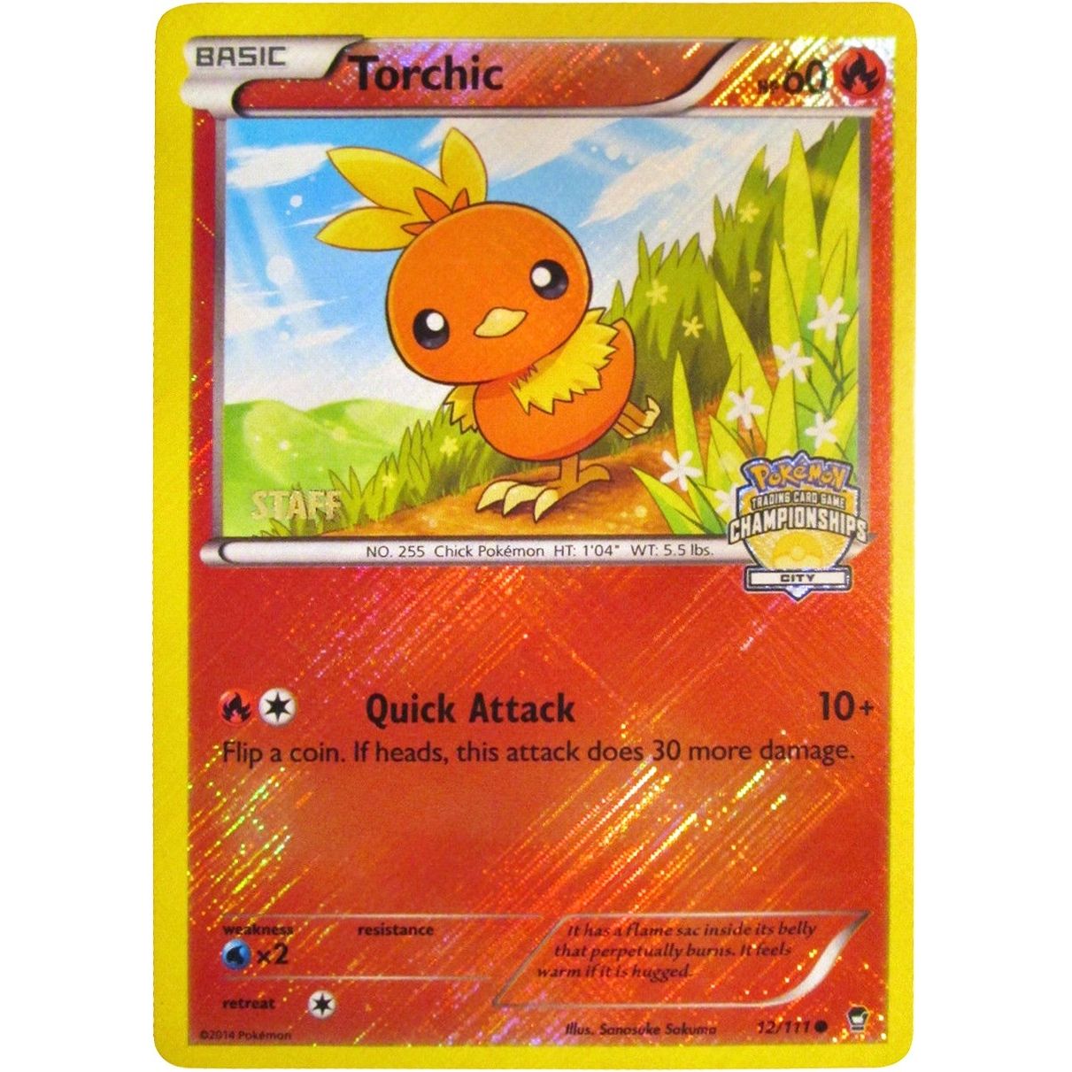 Image for Torchic - 12/111 (City Championships) [Staff] (012/111) (PR) - Pokemon