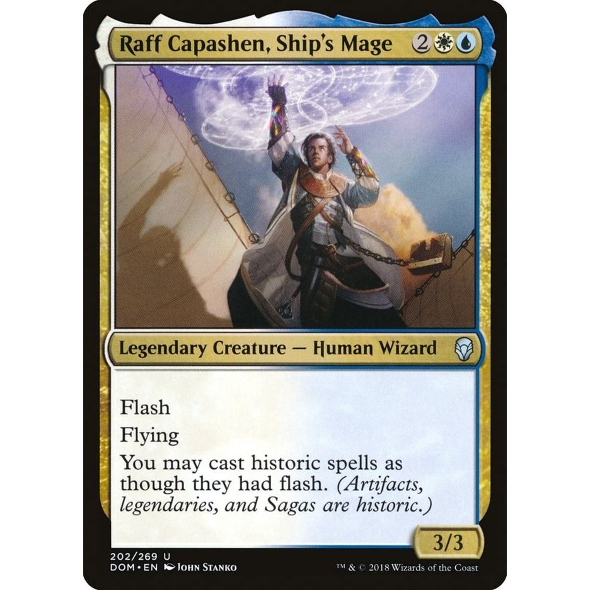 Image for Raff Capashen, Ship's Mage (202) (DOM) - Magic: The Gathering