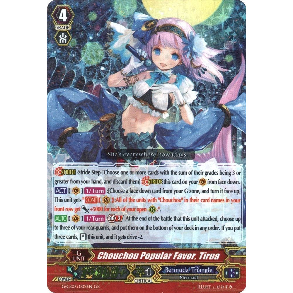 Image for Chouchou Popular Favor, Tirua (G-CB07/002EN) (G-CB07) - Cardfight Vanguard