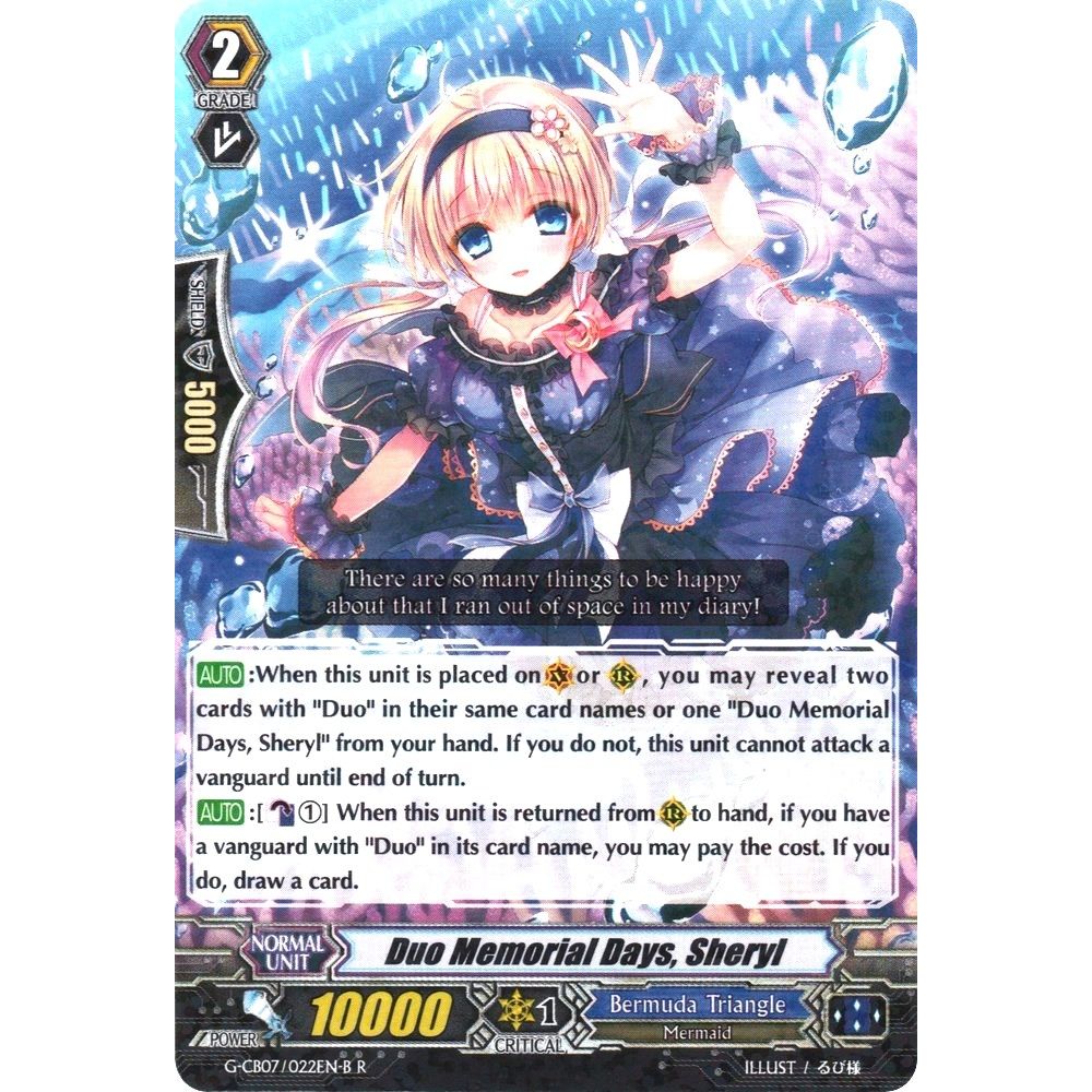 Image for Duo Memorial Days, Sheryl (Black) (G-CB07/022EN-B) (G-CB07) - Cardfight Vanguard