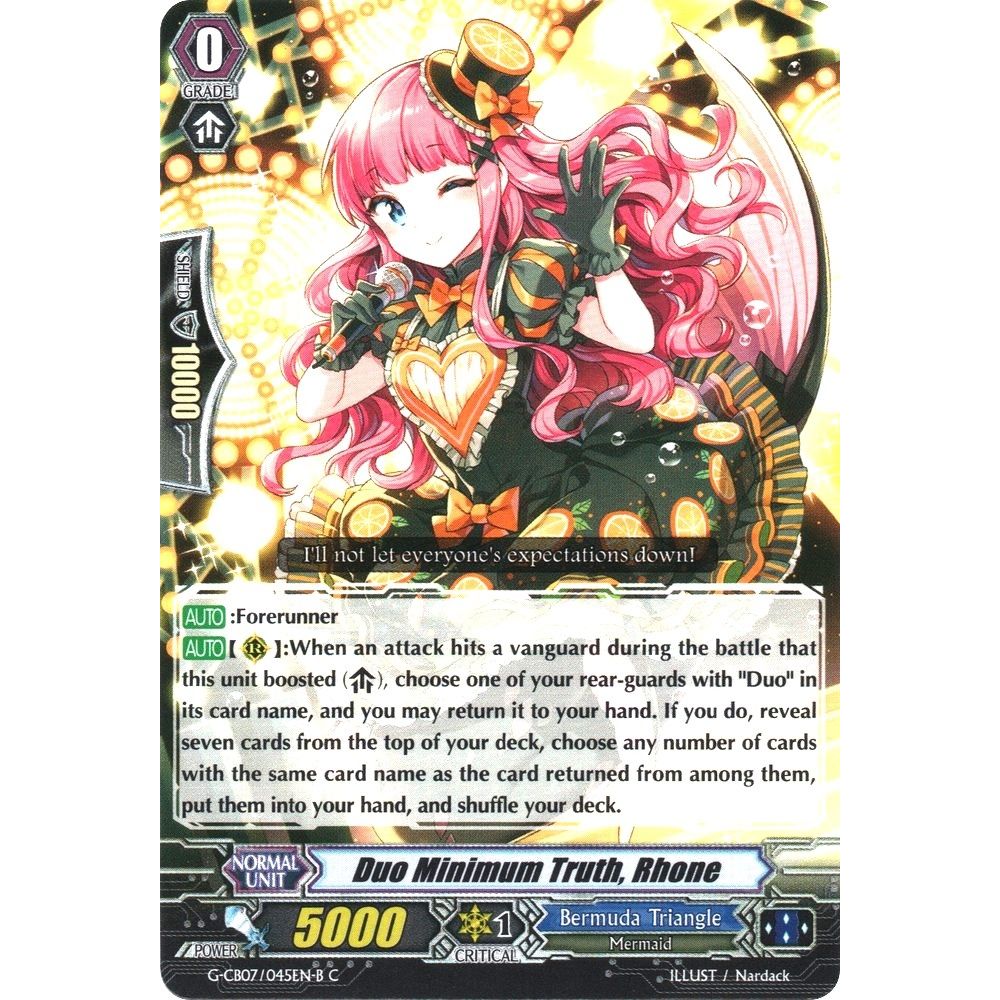 Image for Duo Minimum Truth, Rhone (Black) (G-CB07/045EN-B) (G-CB07) - Cardfight Vanguard