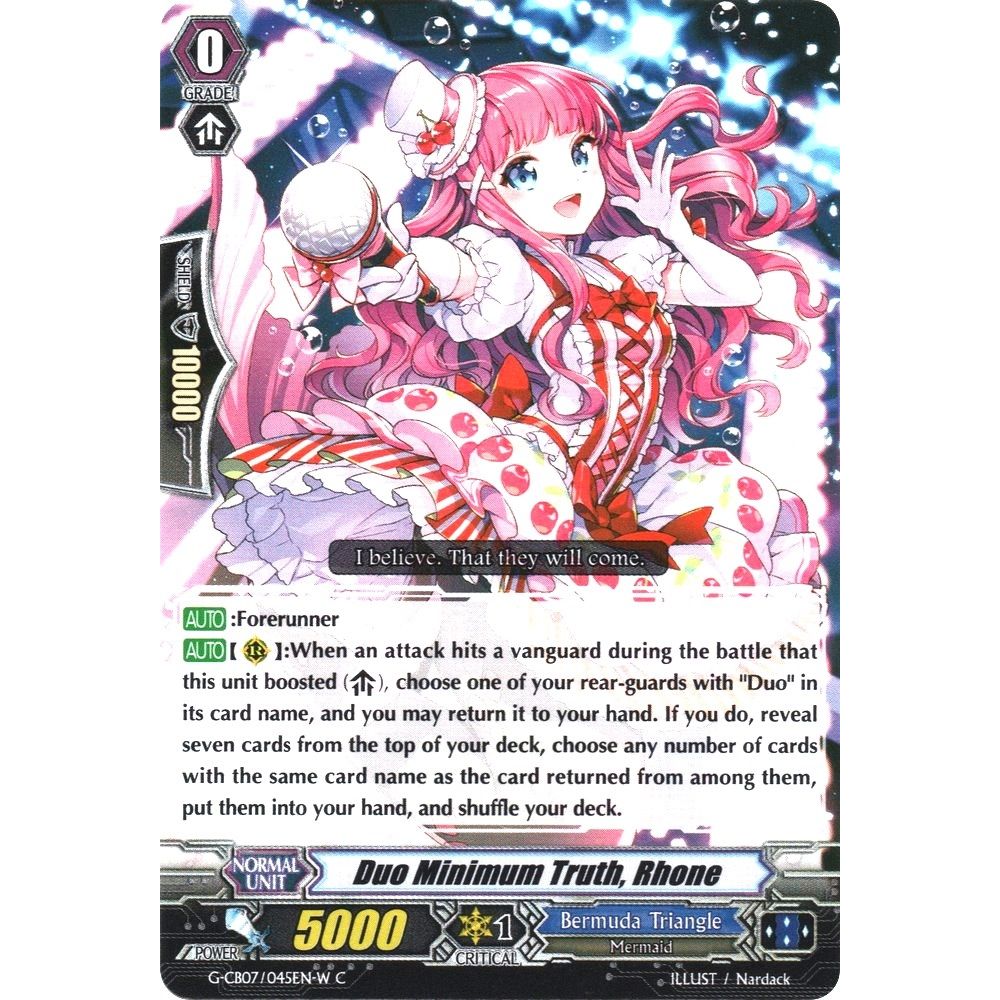 Image for Duo Minimum Truth, Rhone (White) (G-CB07/045EN-W) (G-CB07) - Cardfight Vanguard