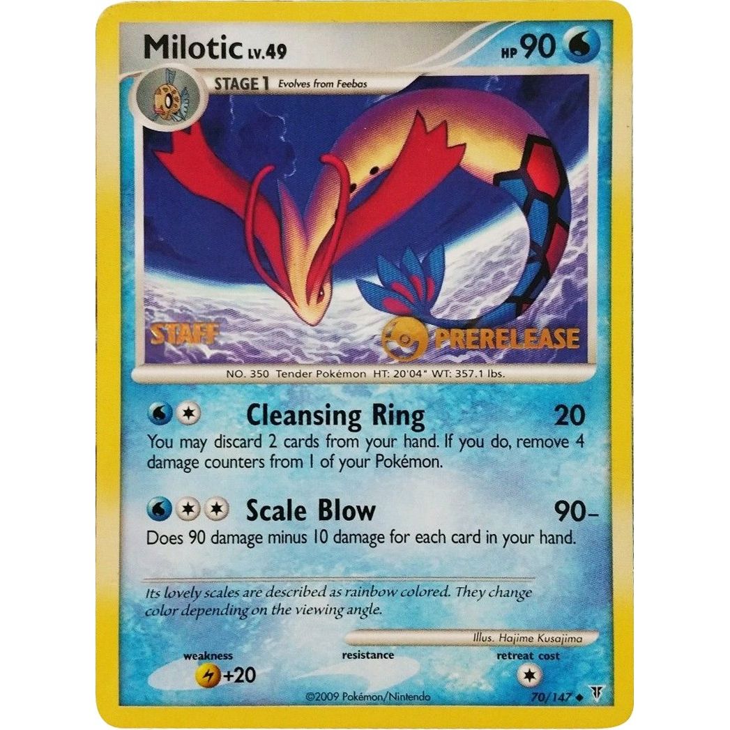 Image for Milotic - 70/147 (Prerelease) [Staff] (70/147) (PR) - Pokemon