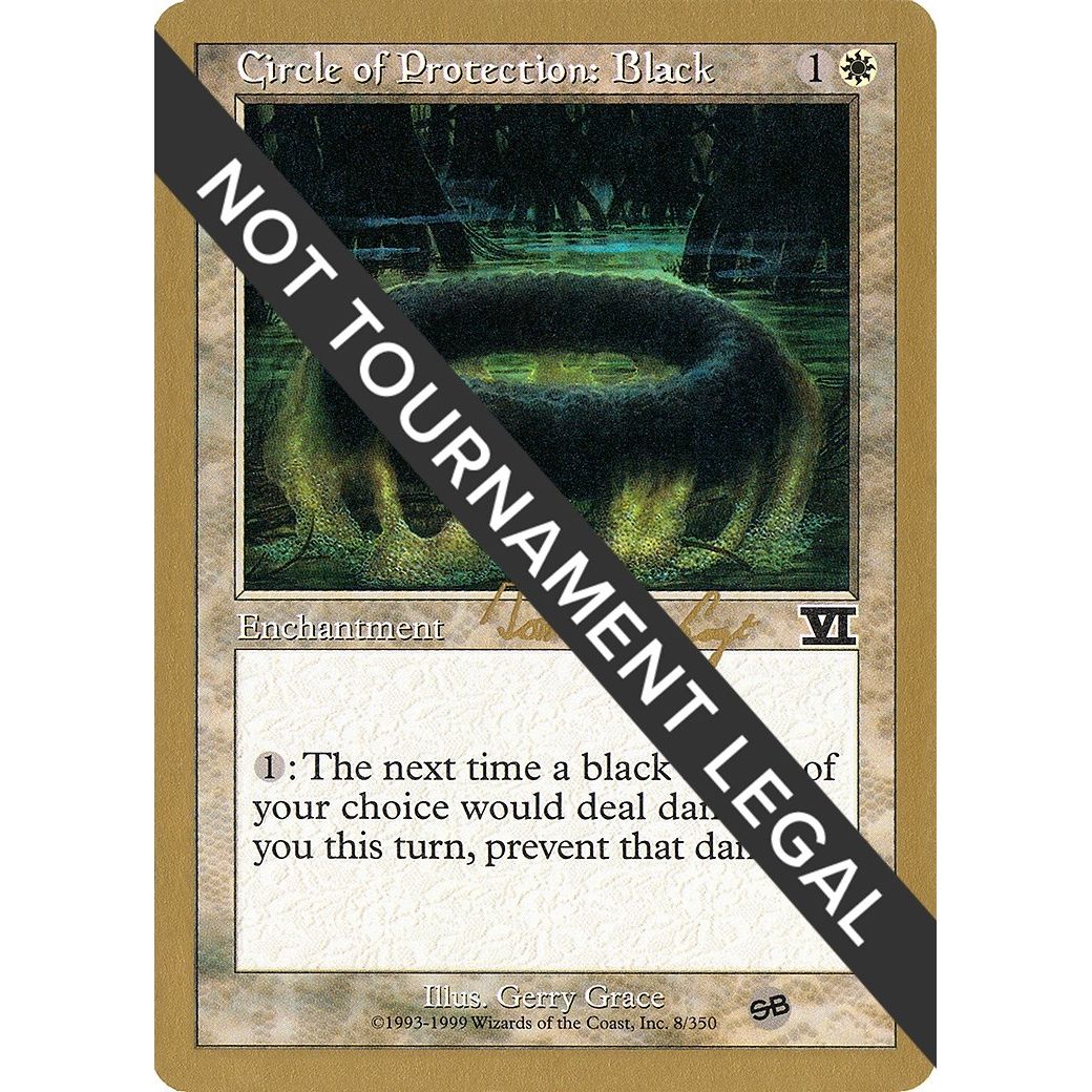 Image for Circle of Protection: Black - 2000 Tom van de Logt (6ED) (SB) (WCD) - Magic: The Gathering