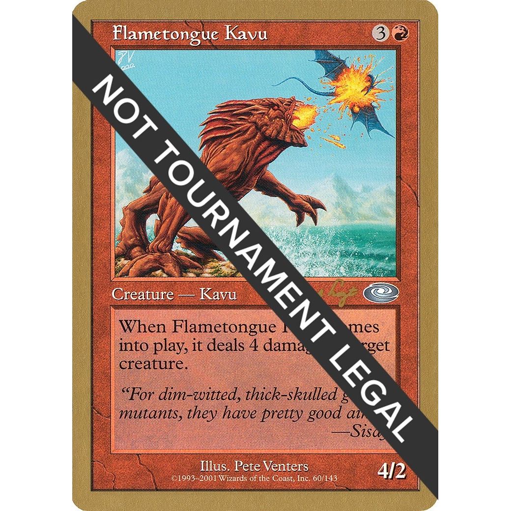 Image for Flametongue Kavu - 2001 Tom van de Logt (PLS) (WCD) - Magic: The Gathering
