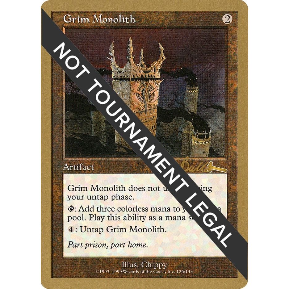 Image for Grim Monolith - 1999 Kai Budde (ULG) (WCD) - Magic: The Gathering