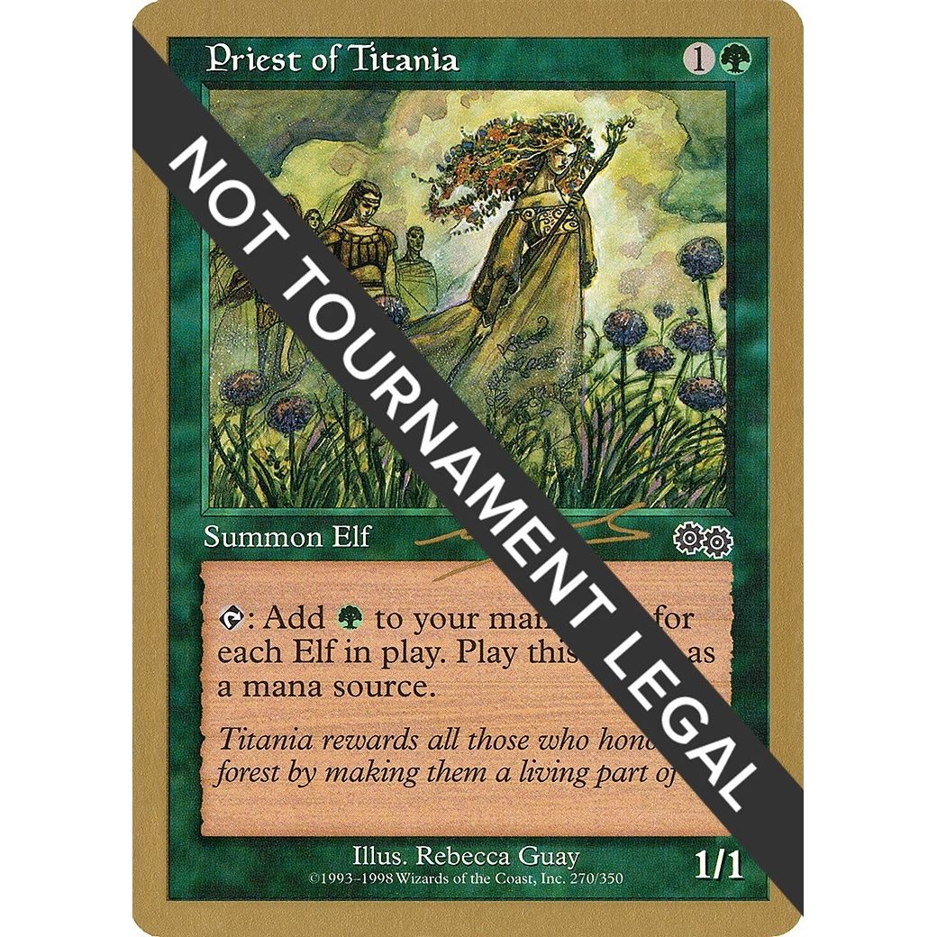 Image for Priest of Titania - 2000 Nicolas Labarre (USG) (WCD) - Magic: The Gathering