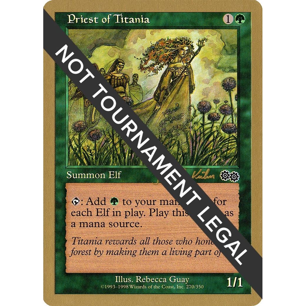 Image for Priest of Titania - 2000 Janosch Kuhn (USG) (WCD) - Magic: The Gathering