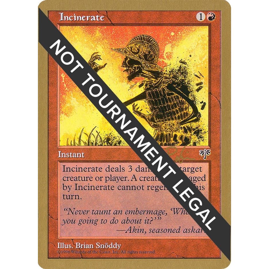 Image for Incinerate - 1998 Ben Rubin (MIR) (WCD) - Magic: The Gathering
