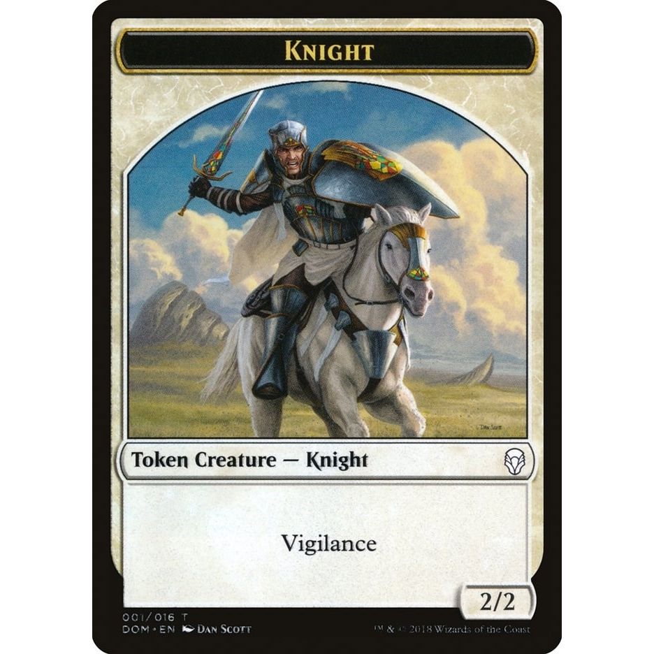 Image for Knight Token (001) (1) (DOM) - Magic: The Gathering