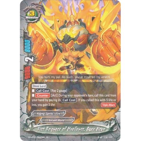 Image for Fist Emperor of Manliness, Burn Nova (X2-BT01/0027EN) (X2BT01) - Future Card BuddyFight