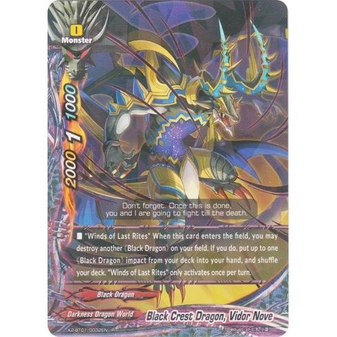 Image for Black Crest Dragon, Vidor Nove (X2-BT01/0032EN) (X2BT01) - Future Card BuddyFight