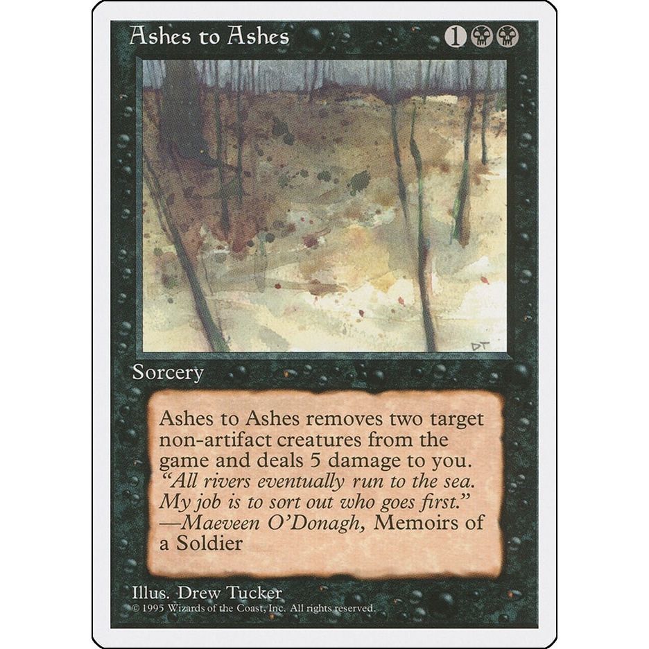 Image for Ashes to Ashes (4ED) - Magic: The Gathering