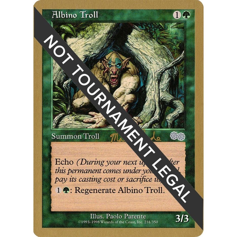 Image for Albino Troll - 1999 Matt Linde (USG) (WCD) - Magic: The Gathering