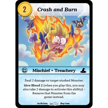 Image for Crash and Burn (219) (MUNS1) - Munchkin CCG