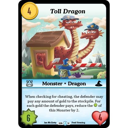 Image for Toll Dragon (228) (MUNS1) - Munchkin CCG