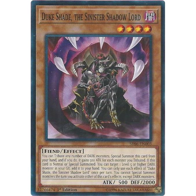 Image for Duke Shade, the Sinister Shadow Lord (SR06-EN003) (SR06) - YuGiOh