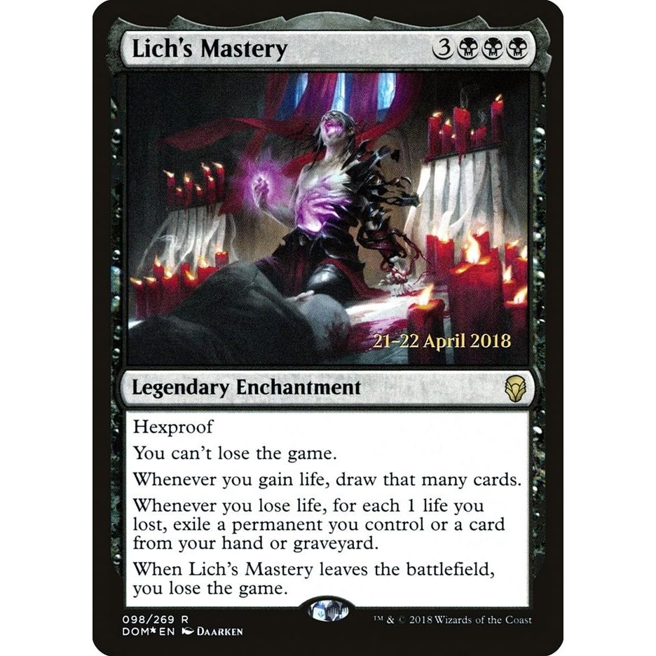 Image for Lich's Mastery (98) (PRE) - Magic: The Gathering