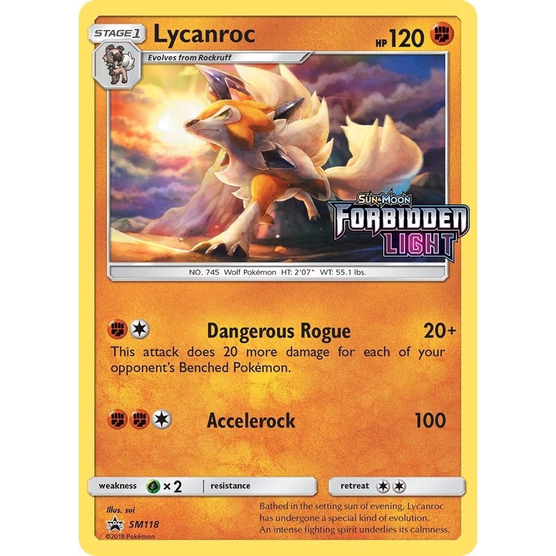 Image for Lycanroc - SM118 (Prerelease) (SM118) (SMP) - Pokemon