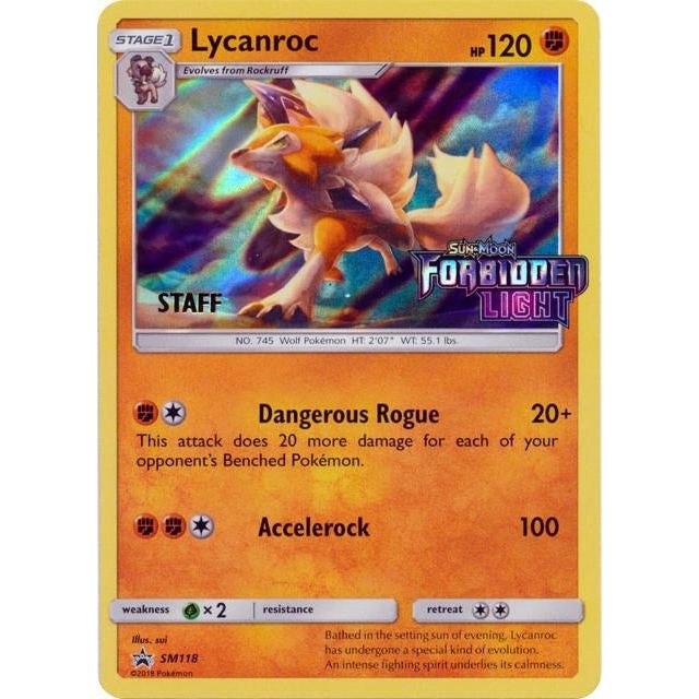 Image for Lycanroc - SM118 (Prerelease) [Staff] (SM118) (SMP) - Pokemon