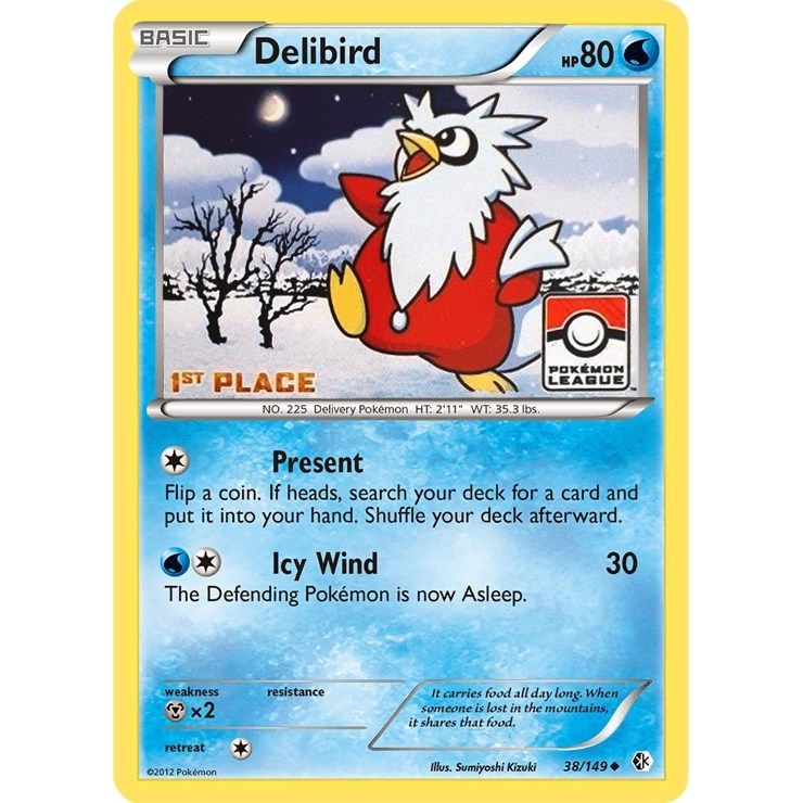 Image for Delibird - 38/149 (Pokemon League) [1st Place] (038/149) (PR) - Pokemon