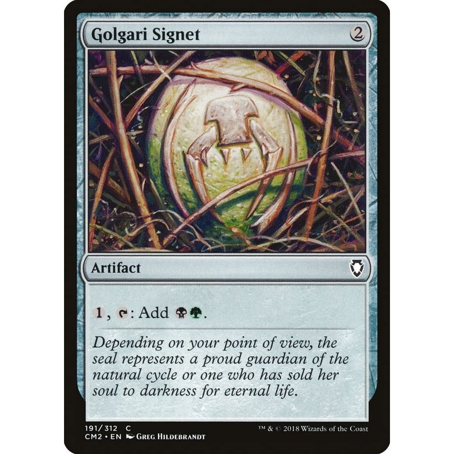 Image for Golgari Signet (191) (191) (CM2) - Magic: The Gathering