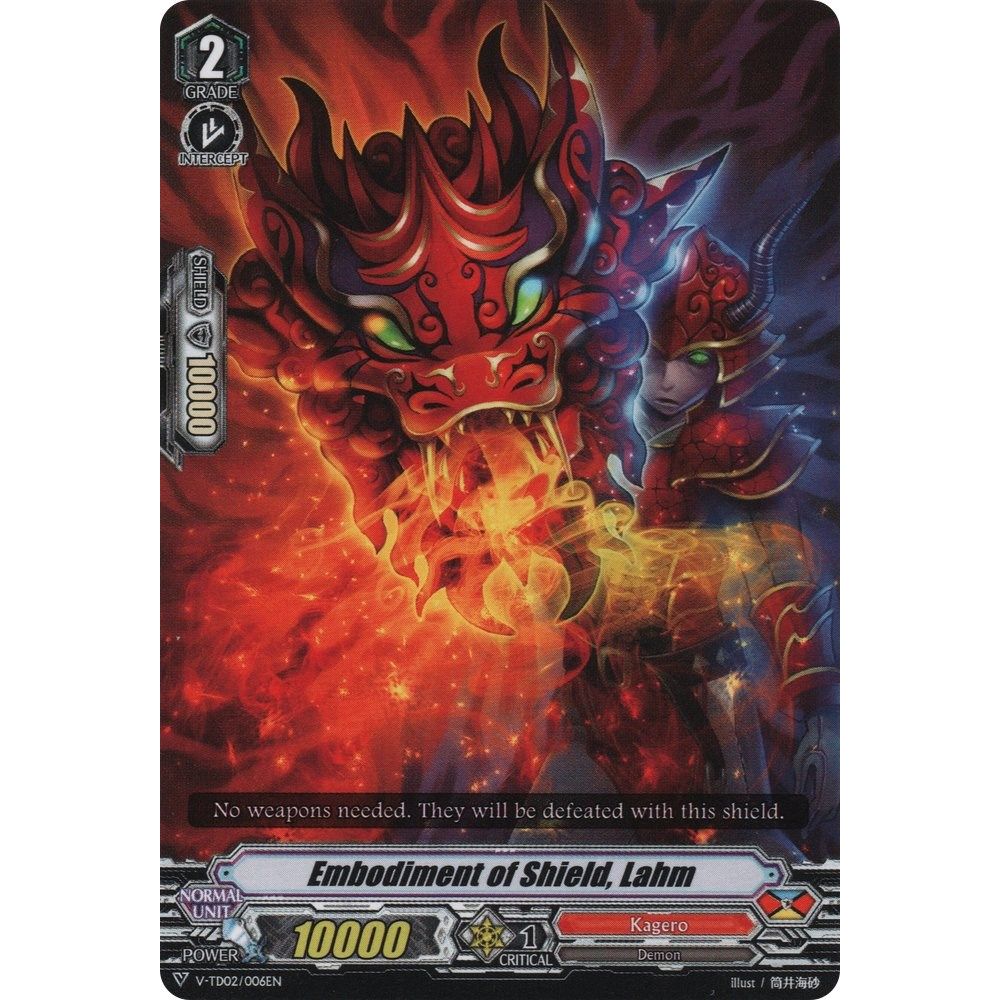 Image for Embodiment of Shield, Lahm (V-TD02/006EN) (V-TD02) - Cardfight Vanguard