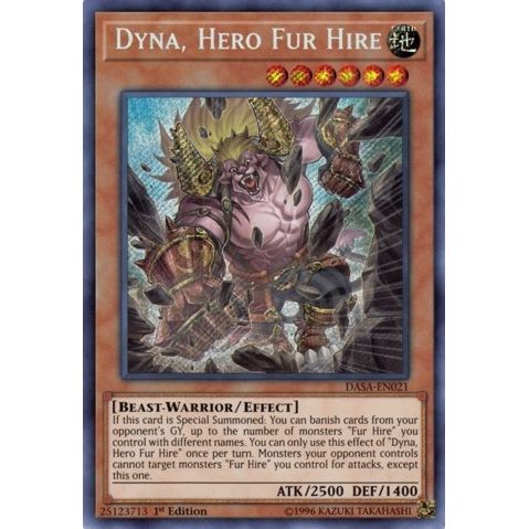 Image for Dyna, Hero Fur Hire (DASA-EN021) (DASA) - YuGiOh