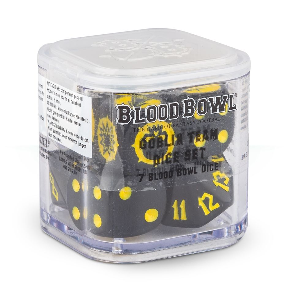 Image for Blood Bowl: Goblin Team Dice Set (7-Pack) - Warhammer Game Accessories