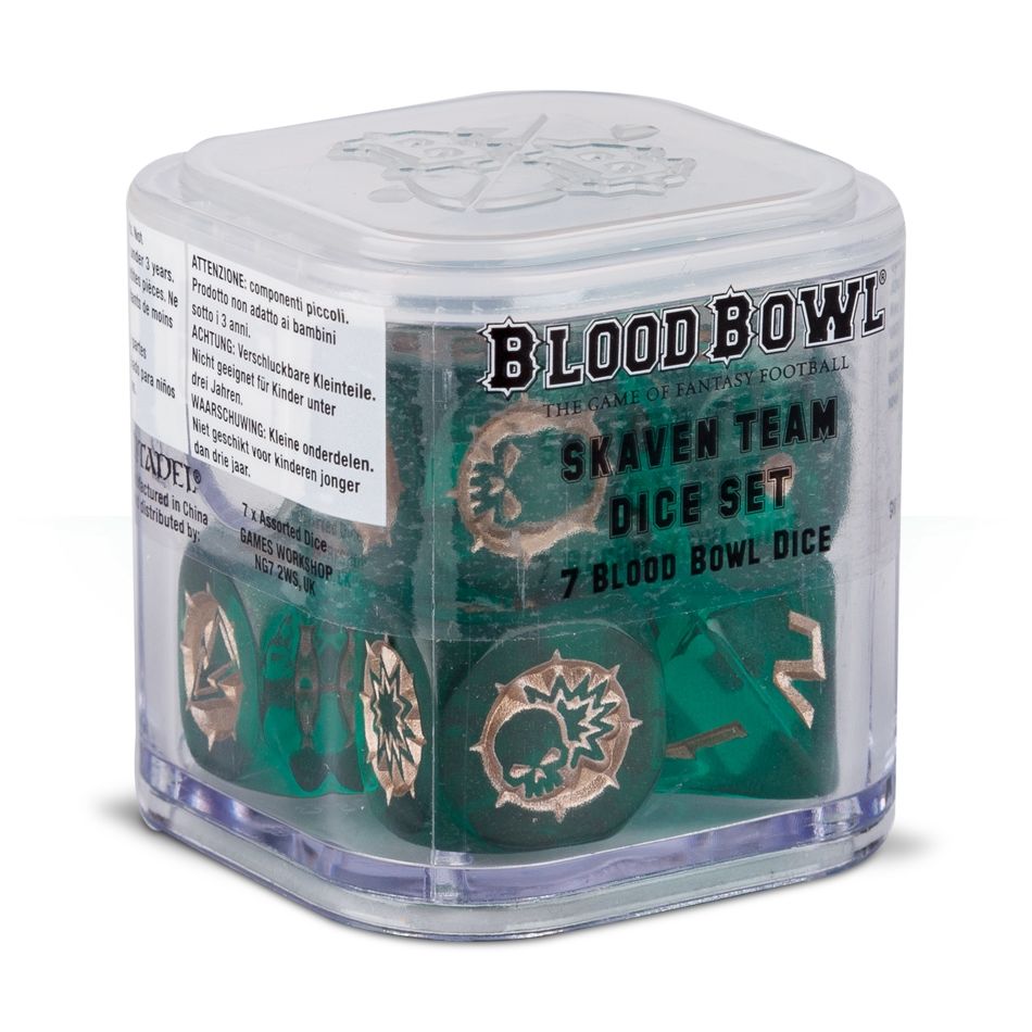 Image for Blood Bowl: Skaven Team Dice Set (7-Pack) - Warhammer Game Accessories