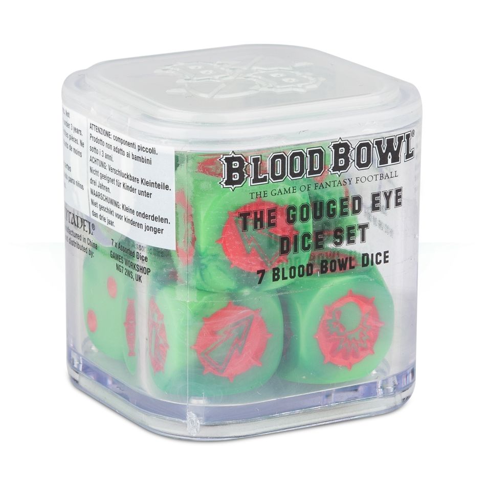 Image for Blood Bowl: The Gouged Eye Dice Set (7-Pack) - Warhammer Game Accessories