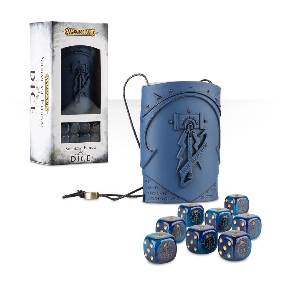 Image for Warhammer: Age of Sigmar - Stormcast Eternals Dice & Shaker (8-Pack) - Warhammer Game Accessories