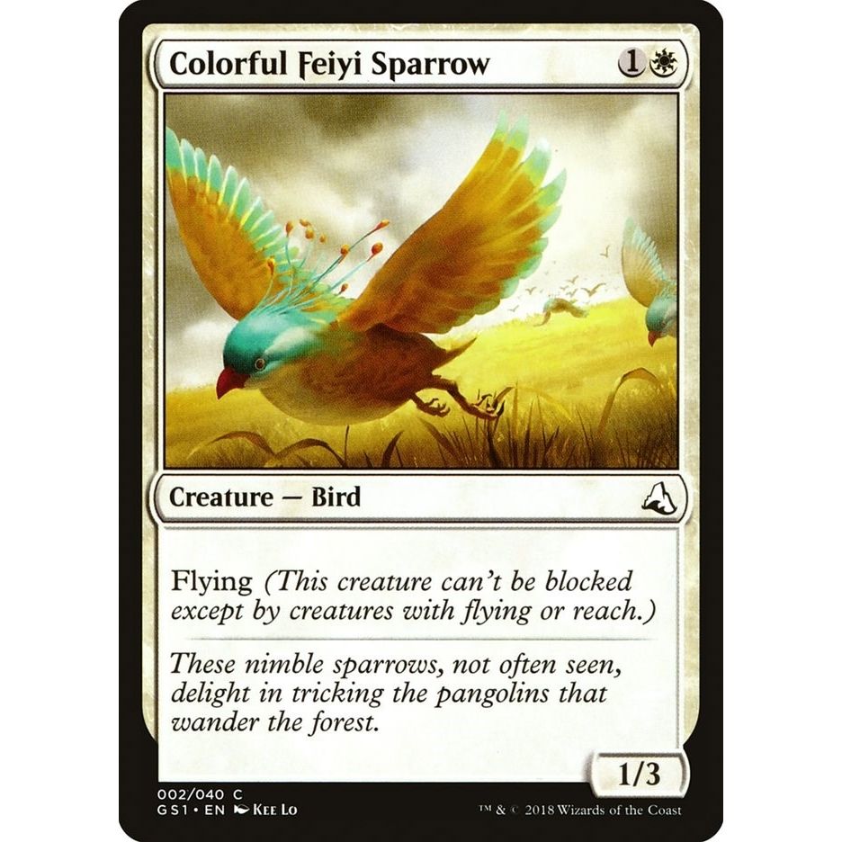 Image for Colorful Feiyi Sparrow (2) (GS1) - Magic: The Gathering