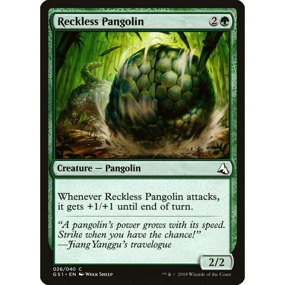 Image for Reckless Pangolin (26) (GS1) - Magic: The Gathering